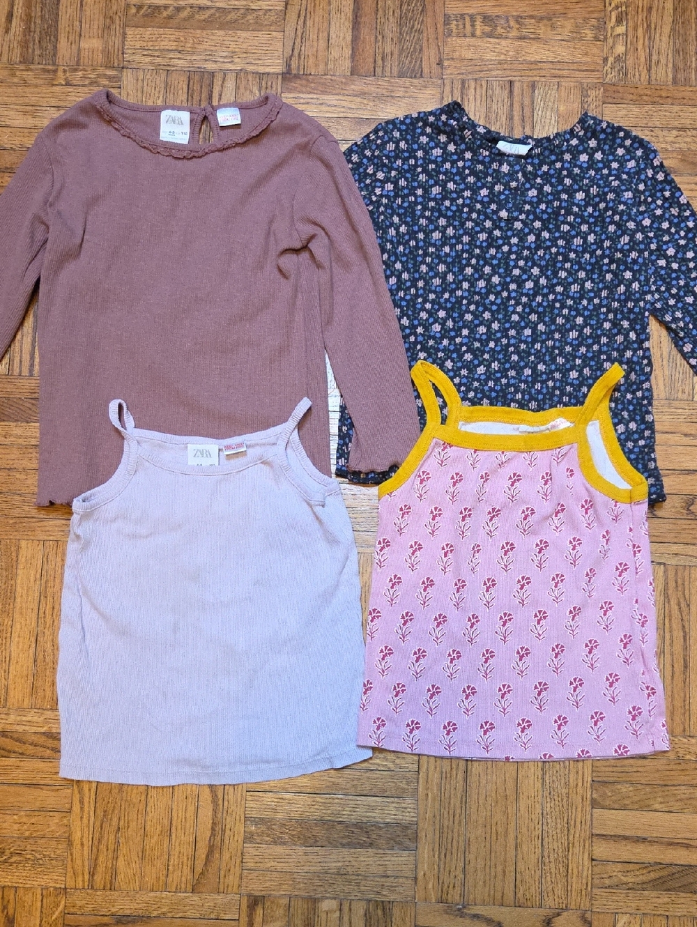 Four Zara Girls Tops 4-5 Years